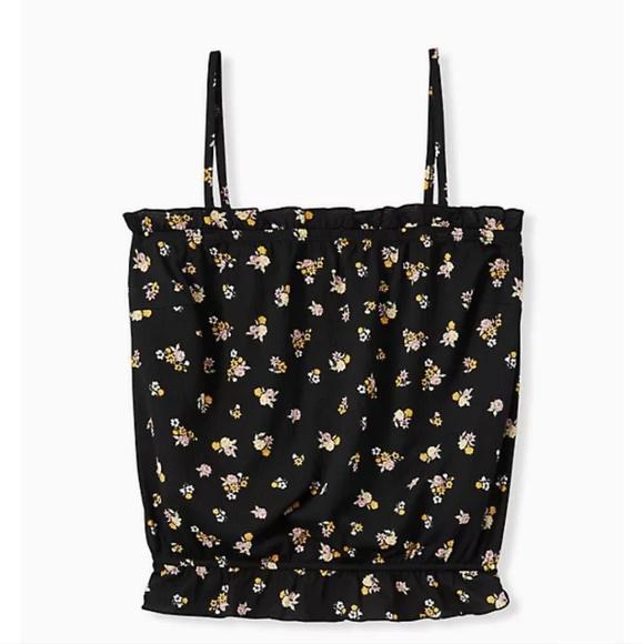 NWT Strapless Textured Jersey Crop Top - Picture 2 of 6